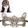 Halloween Masquerade Party Dance Sexy Lady Bronzing Lace Cat King Mask (Oro)