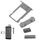 4 in 1 per iPhone 5 e 5S (vassoio per scheda Nano SIM colorato con materiale in lega originale + pulsante del volume + pulsante di accensione + pulsante di disattivazione dell'audio) 4 in 1 per iPhone 5 e 5S (vassoio per scheda Nano SIM colorato con materiale in lega originale + pulsante del volume + pulsante di accensione + pulsante di disattivazione dell'audio)
