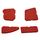 Raschietto per vetro in silicone 4 pezzi Strumenti per cucitura di bellezza per piastrelle in materiale ecologico (rosso)