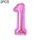 2 PCS 40 pollici Numero di foglio di alluminio Palloncini Balloons Compleanno Wedding Engagement Party Decor Kids Ball Forniture (1-Rose Red)