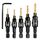 5 pezzi / set set di punte per trapano per lavorazione del legno svasatore set di utensili per viti a esagono 5 pezzi / set set di punte per trapano per lavorazione del legno svasatore set di utensili per viti a esagono