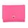 Portafogli donna corto mini portamonete portamonete in pelle decorata con corona decorata (rosa rossa)