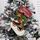 CX192019 Elk Pattern Christmas Sock Gift Bag Decorazione ciondolo albero di Natale