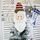 CX20205 Decorazione con ciondolo per albero di Natale con motivo Babbo Natale, misura: S
