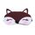 Cute Fox 3D Sleep Mask Rest Travel Sleeping Cover Sleep Ice Mask (caffè)