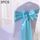 3 pezzi di sedia in tessuto satinato bows Sedie da sposa Sedie nozze Decorazione (blu)