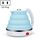 Pieghevole portatile in silicone intelligente temperatura costante da viaggio per campeggio Bollitore elettrico, specifica del cavo di alimentazione: spina USA (blu) Pieghevole portatile in silicone intelligente temperatura costante da viaggio per campeggio Bollitore elettrico, specifica del cavo di alimentazione: spina USA (blu)
