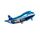 2 PCS Airplane Model Balloon Toy Cartoon Party Balloon Balloon Bambino giocattolo (blu)