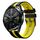 Per Huawei Watch GT 3 / GT 3 Pro cinturino verticale in silicone bicolore (nero + giallo)