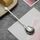 Cucchiaio da caffè in acciaio inossidabile Cucchiaio a forma di strumento musicale creativo, stile: liuto, colore: argento Cucchiaio da caffè in acciaio inossidabile Cucchiaio a forma di strumento musicale creativo, stile: liuto, colore: argento