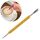 Fancy Coffee Pull Ago per fiori Asta intagliata in acciaio inossidabile Ago per fiori all'uncinetto (oro) Fancy Coffee Pull Ago per fiori Asta intagliata in acciaio inossidabile Ago per fiori all'uncinetto (oro)