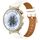 Cinturino per orologio con fibbia in oro rosa in pelle quadrata da 18 mm (bianco) Cinturino per orologio con fibbia in oro rosa in pelle quadrata da 18 mm (bianco)