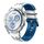Cinturino per orologio in silicone stampato bicolore da 22 mm (bianco e blu) Cinturino per orologio in silicone stampato bicolore da 22 mm (bianco e blu)