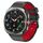 Cinturino traspirante in silicone bicolore per Samsung Galaxy Watch Ultra 47 mm (nero e rosso)