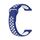 Cinturino per orologio in silicone bicolore xDfind da 20 mm (blu e bianco) Cinturino per orologio in silicone bicolore xDfind da 20 mm (blu e bianco)