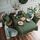 Tovaglia per feste natalizie in cotone di lino, tovaglia abbronzante, rettangolare, dimensioni: 140x140 cm (verde)