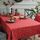 Tovaglia per feste natalizie in cotone di lino, tovaglia abbronzante, rettangolare, dimensioni: 140x220 cm (rosso)