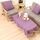 Tovaglia da pranzo in cotone, tovaglia decorativa, dimensioni: 140x220 cm (punti viola) Tovaglia da pranzo in cotone, tovaglia decorativa, dimensioni: 140x220 cm (punti viola)
