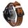 Cinturino per orologio in pelle con fibbia a tre stelle a sette linee da 20 mm (filo bianco giallo marrone Crazy Horse)