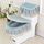 3 pezzi / set sedile del water con cerniera in tessuto con rivestimento antipolvere universale (verde)