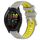Cinturino in silicone con fibbia in acciaio bicolore per Garmin xDfind Sports da 20 mm (grigio+giallo) Cinturino in silicone con fibbia in acciaio bicolore per Garmin xDfind Sports da 20 mm (grigio+giallo)
