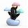 Cloud Weather Time Light Sveglia sveglia multifunzione a induzione intelligente per bambini (blu)