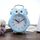 2 PCS Bambini Creativo Cartoon Owl Super Ring Metal Bell Student Sveglia (blu)