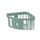 Lavandino da cucina WC Bagno Mensola da muro Lavabo Triangolo Portaoggetti in plastica(Verde)