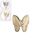10 pezzi farfalla accessori per unghie artistiche dorate tridimensionali occhio di gatto farfalla zircone accessori per la decorazione delle unghie fai da te (oro 3 15x16 mm)
