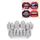Bretelle Hip Hop intarsiate con zirconi, otto denti intarsiati con trapano, protesi superiore e inferiore Set puntelli COS (argento) Bretelle Hip Hop intarsiate con zirconi, otto denti intarsiati con trapano, protesi superiore e inferiore Set puntelli COS (argento)