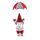 Decorazioni natalizie da appendere alla finestra di Babbo Natale con paracadutismo senza volto (cappello rosso)