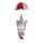 Decorazioni natalizie da appendere alla finestra di Babbo Natale con paracadutismo senza volto (cappello grigio)