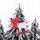 10 pezzi decorazioni natalizie con ciondolo albero di Natale (bianco)