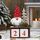 Ornamenti del calendario in legno di pino cono di Natale Ornamenti decorativi per il conto alla rovescia del calendario in legno (Red Hat)