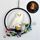 Lampada a sospensione LED da giardino con luce solare a forma di gufo (bianca)