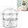 LINGRUI Timer Mini multifunzione Fornello per uova Spegnimento automatico Macchina per la colazione domestica, Spina CN, Specifica: Doppi strati (grigio)