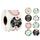 10 Pz Roll Decoration Flower Grazie Sigillo Autoadesivo Busta Decorazione Decorazione di nozze Decorazione, Dimensioni: 2.5 cm / 1 pollice (A-17)