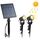 6W One for Two Faretto solare da esterno IP65 Lampada da prato a induzione con controllo della luce impermeabile, flusso luminoso: 300-400lm (bianco caldo)
