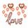 2 pz Love Amore Foil Foil Balloon Decorazione Set da sposa Wedding Wedding Sedue Layout Balloons, Stile: Amore + 2 Forma del cuore + 10 Latex
