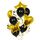 2 PCS 18 pollici in alluminio perla paillettes Set di palloncini decorazione festa decorazione vacanze (nero + oro)