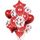 2 pz 18 pollici in alluminio perla paillettes set palloncino decorazione della festa decorazione festiva (rosso)