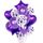 2 PCS 18 pollici in alluminio perla paillettes set palloncino decorazione della festa decorazione festiva (viola)