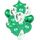 2 PCS 18 pollici in alluminio perla paillettes paillettes set decorazione festa decorazione vacanze (verde)