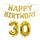 Decorazione di compleanno in alluminio palloncino palloncino da 40 pollici grande numero di alluminio foglio aerostato decorazione set, stile: 30 (Golden)