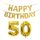 Decorazione di compleanno in alluminio palloncino palloncino da 40 pollici grande numero di alluminio foglio decorazione palloncino set, stile: 50 (dorato)