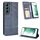 Per Samsung Galaxy S22 5G Cassa del telefono retrò con fibbia magnetica (blu) Per Samsung Galaxy S22 5G Cassa del telefono retrò con fibbia magnetica (blu)