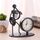 2 Pz in ferro in acciaio inox piccolo orologio da tavolo retrò personalità orologio regalo di compleanno (c67 orologio corno francese)