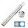 Torcia elettrica Penna Penna Giallo Yellow White Dual Light Sorgente Dentale Lampada Dentale LED Acciaio inossidabile Luce di ispezione del mattino (argento)