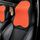 Poggiatesta in poliestere per cuscino per collo auto in memory foam traspirante Four Seasons (arancione)
