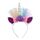 F006 Fascia per capelli con motivo a cartoni animati per bambini, accessori per capelli per feste di compleanno (bianco 2)